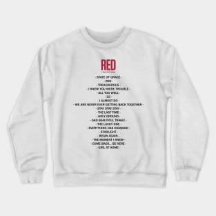 RED - Song List Crewneck Sweatshirt